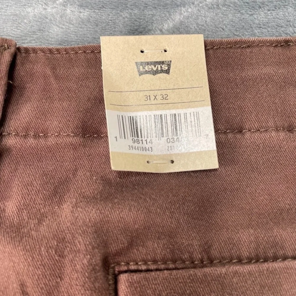 Levi's XX Cargo Pockets‎ Relaxed Tapered Pants 31X32 Men's Brown Stretch Cotton